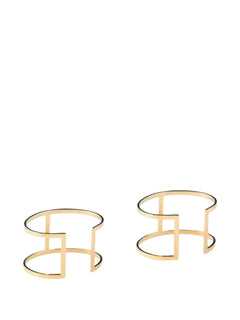 Elisabetta Franchi set of two gold-tone metal bracelets