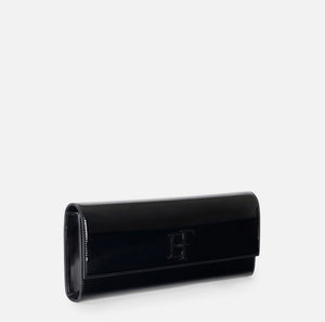 Patent leather clutch bag