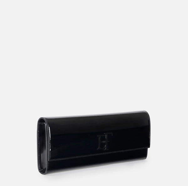 Patent leather clutch bag