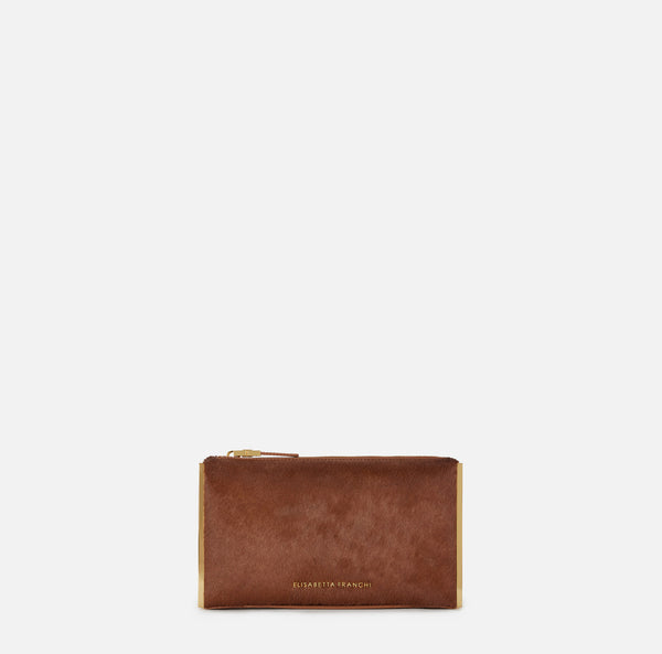 Cowhide clutch bag