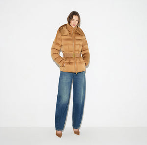 Down jacket in voile fabric