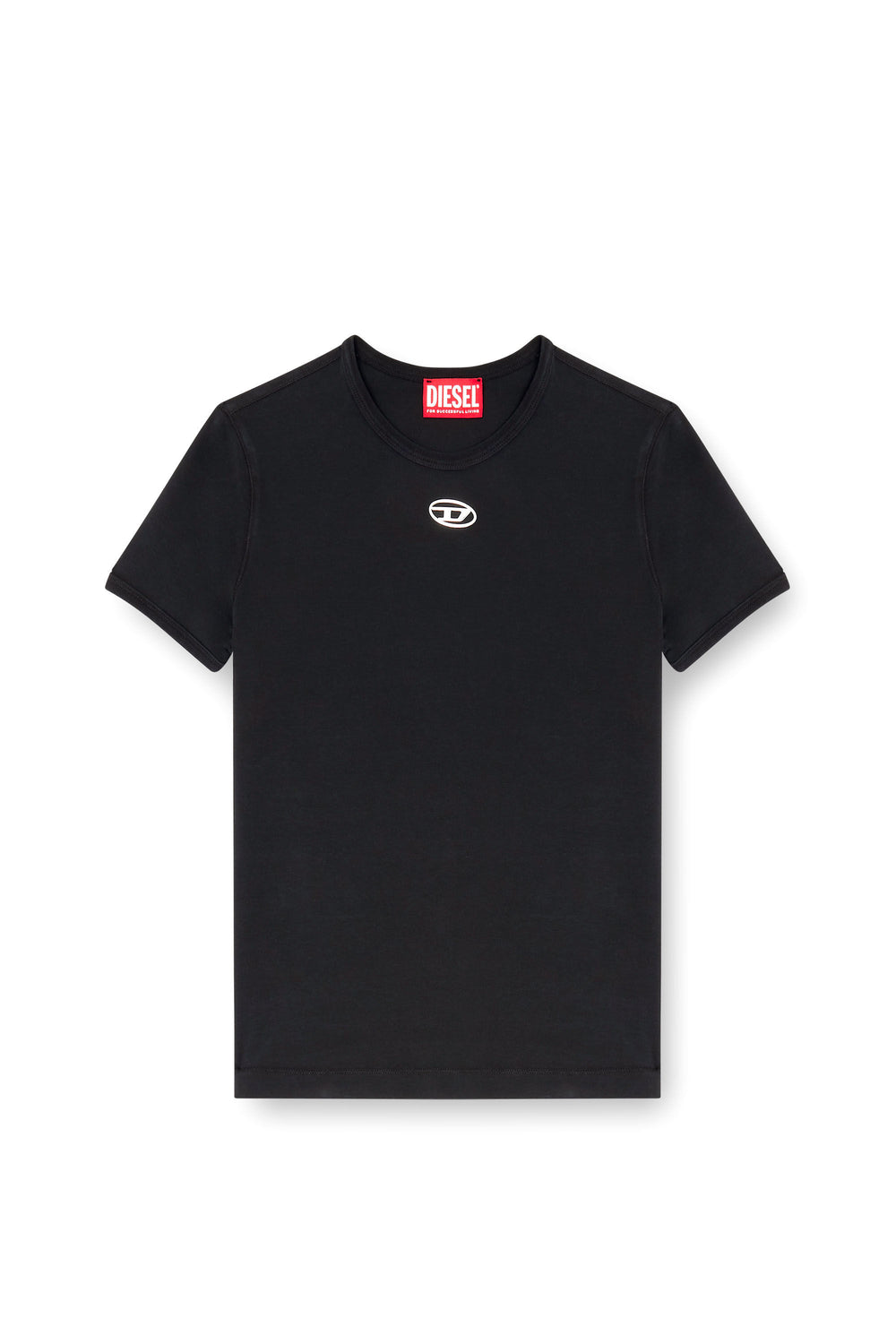 Slim T-shirt with metallic Oval D