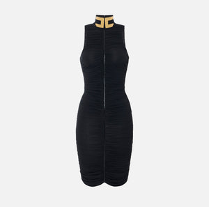 Dress in lightweight crêpe jersey fabric
