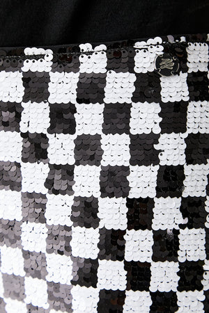 Karl Lagerfeld φούστα μαύρη καρό B3W12022