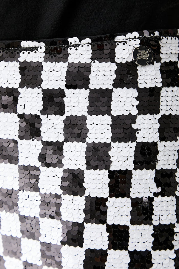 Karl Lagerfeld φούστα μαύρη καρό B3W12022