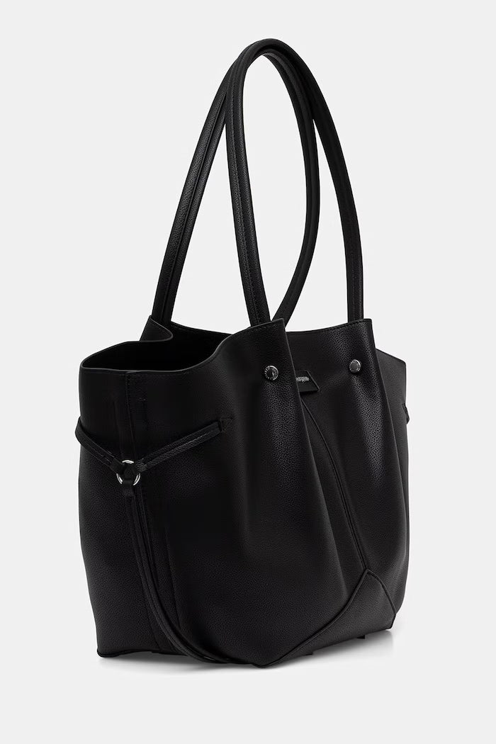 Karl Lagerfeld Tote γυναικεία από απομίμηση δέρματος μαύρη B3W30347