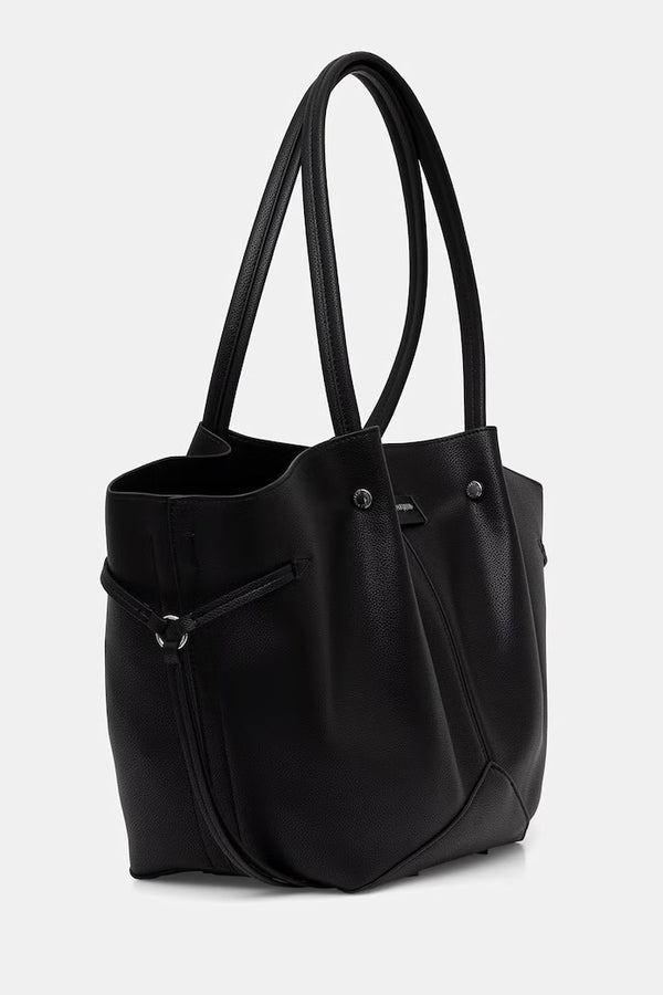 Karl Lagerfeld Tote γυναικεία από απομίμηση δέρματος μαύρη B3W30347