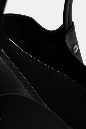 Karl Lagerfeld Tote γυναικεία από απομίμηση δέρματος μαύρη B3W30347