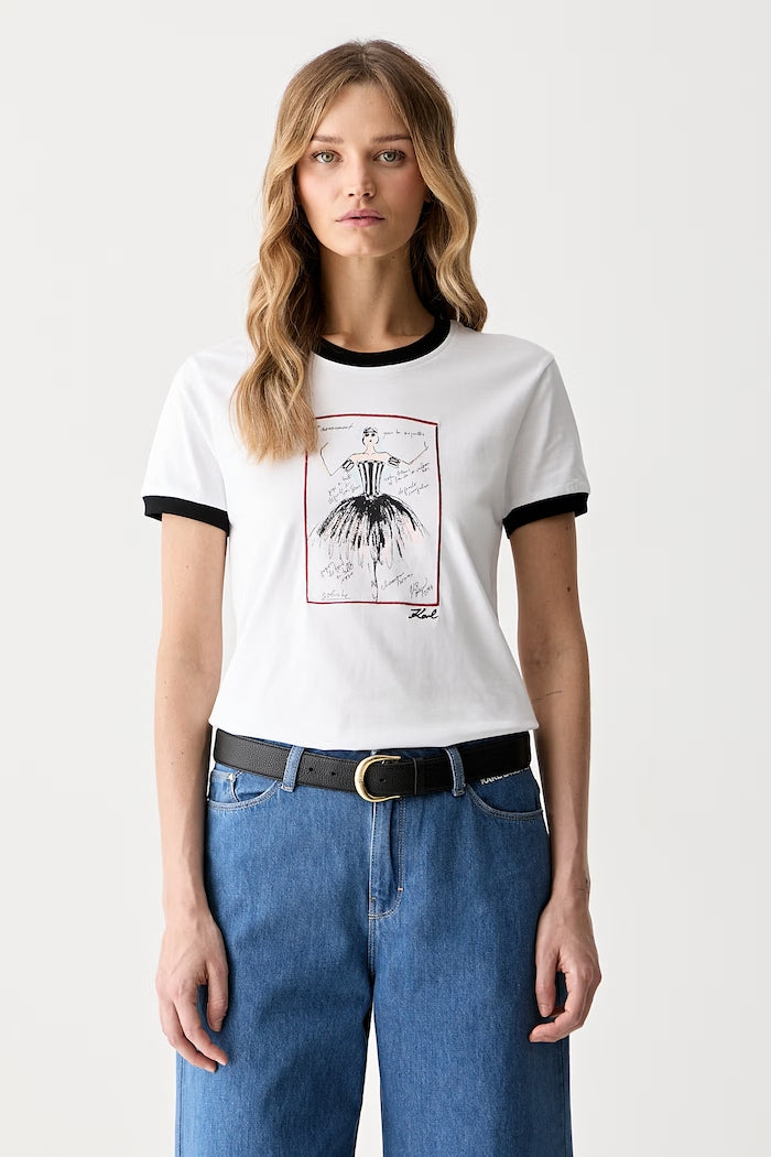 Karl Lagerfeld t-shirt γυναικείο βαμβακερό