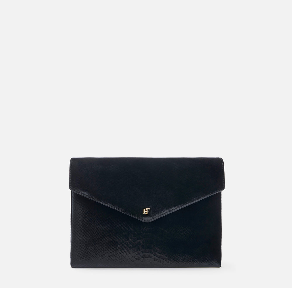 Over-the-shoulder bag made from velvet with a crocodile print texture