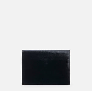Over-the-shoulder bag made from velvet with a crocodile print texture