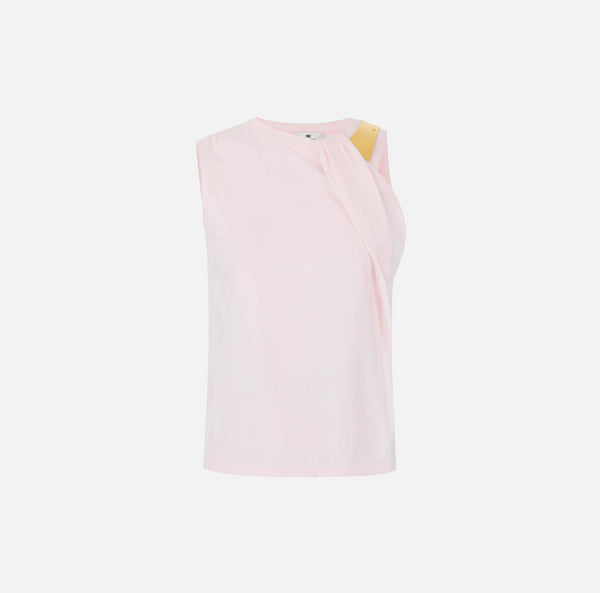 Jersey T-shirt with jewel detail
