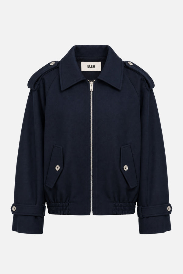 ELEH BOMBER JACKET NAVY BLUE EFW260026
