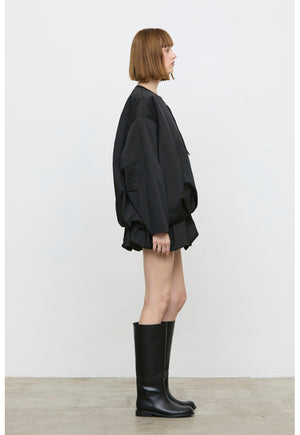 ELEH BUBBLE HEM BALLOON JACKET BLACK EFW260028