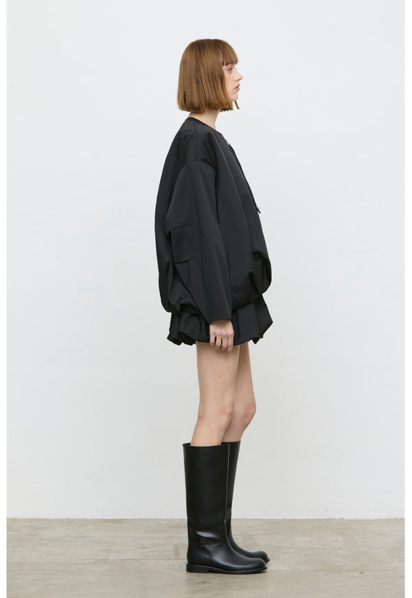 ELEH BUBBLE HEM BALLOON JACKET BLACK EFW260028