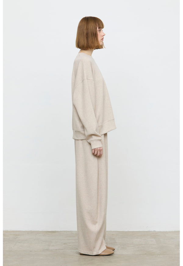 ELEH WIDE LEG SWEATPANTS BEIGE MELE EFW260274