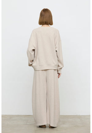 ELEH WIDE LEG SWEATPANTS BEIGE MELE EFW260274