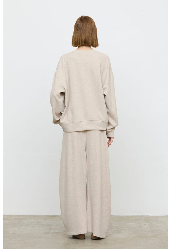 ELEH WIDE LEG SWEATPANTS BEIGE MELE EFW260274