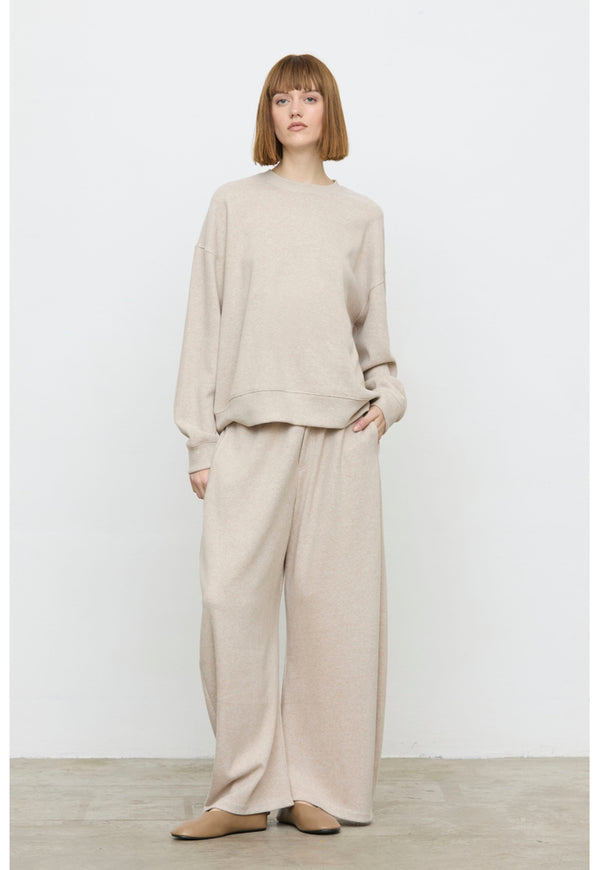 ELEH WIDE LEG SWEATPANTS BEIGE MELE EFW260274