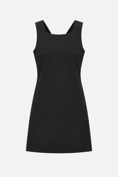 ELEH MINI SHIFT DRESS WITH RHINESTONE BOW BLACK EFW260303