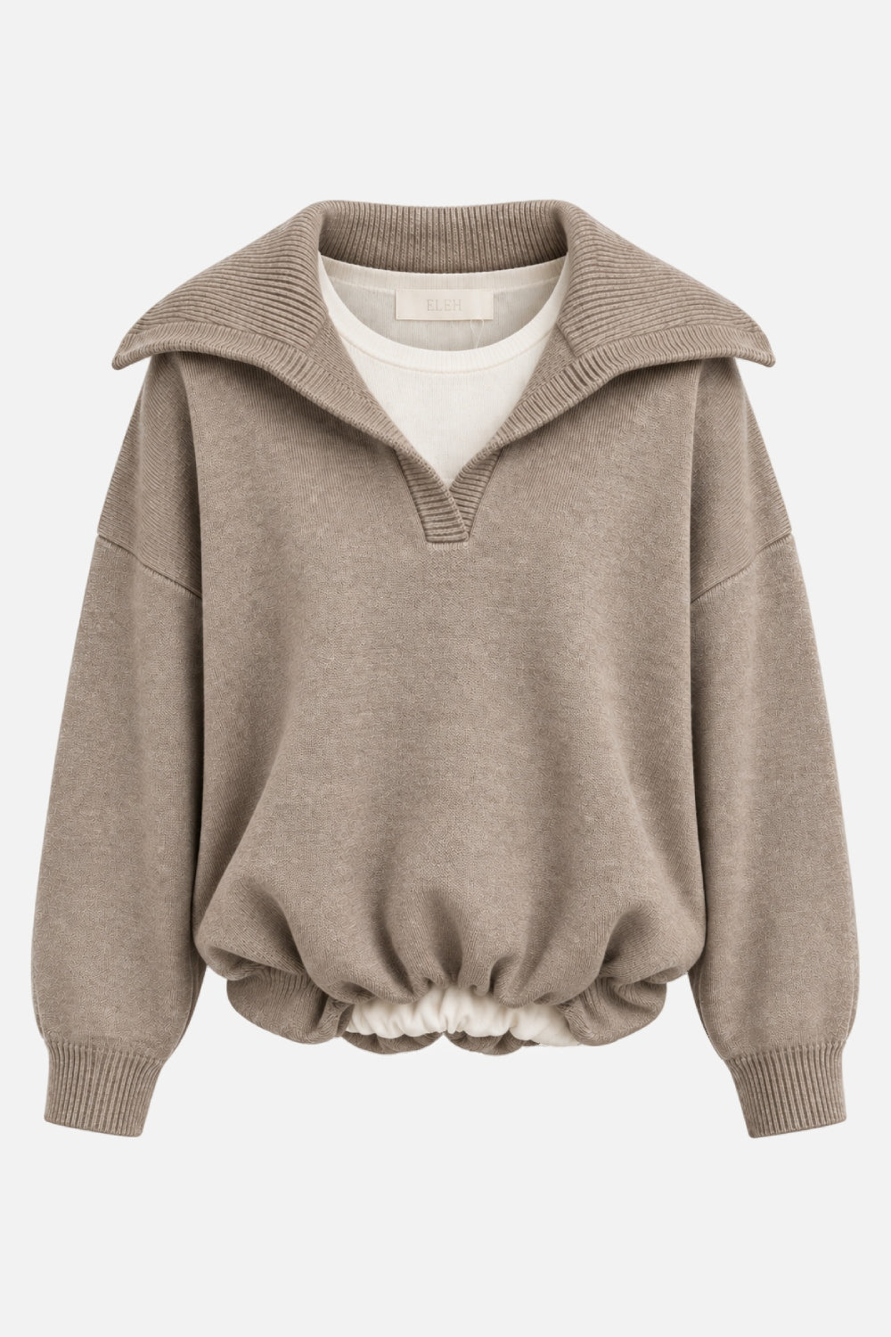 ELEH COLLAR KNIT SWEATER BEIGE EFWY260009