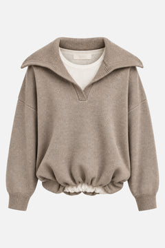 ELEH COLLAR KNIT SWEATER BEIGE EFWY260009