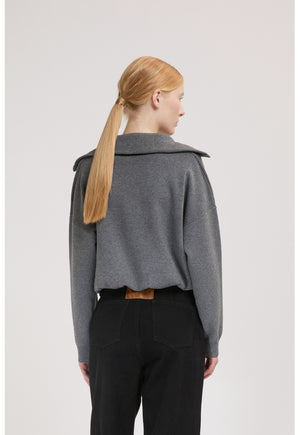 ELEH COLLAR KNIT SWEATER GREY EFWY260009