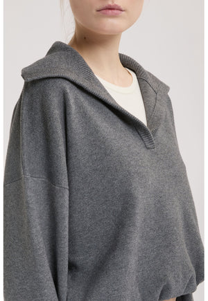 ELEH COLLAR KNIT SWEATER GREY EFWY260009