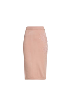 Knitted skirt slim fit middle length