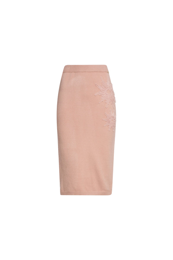 Knitted skirt slim fit middle length
