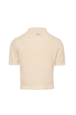 Knitwear cropped with shiny applications