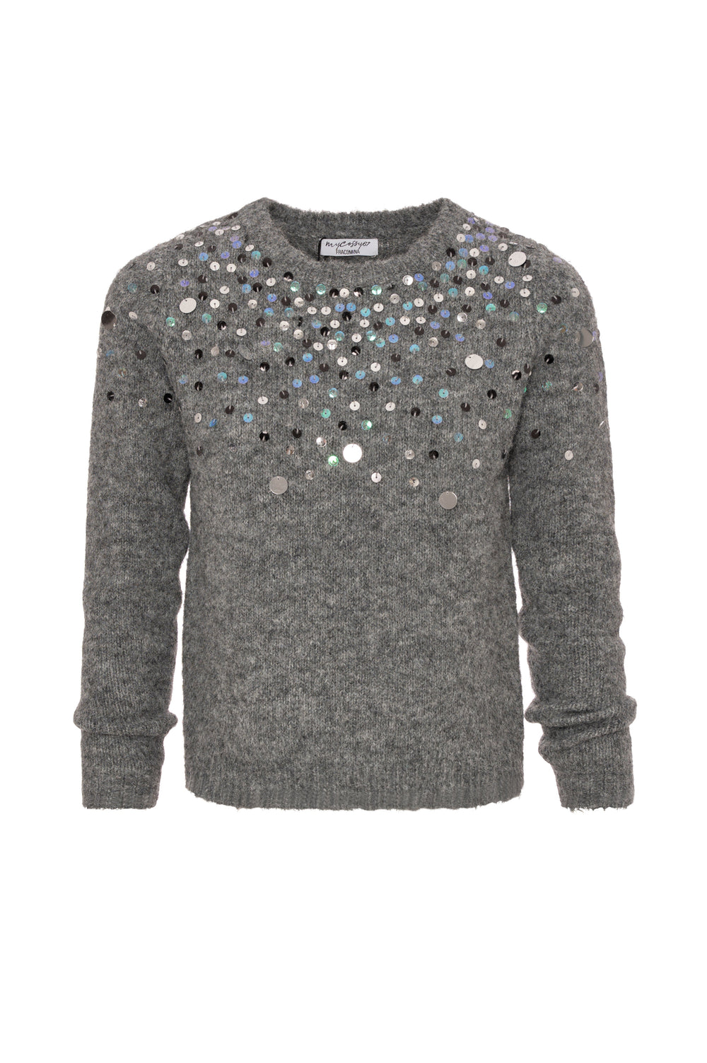 Knitwear cropped with shiny applications