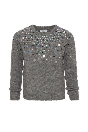 Knitwear cropped with shiny applications