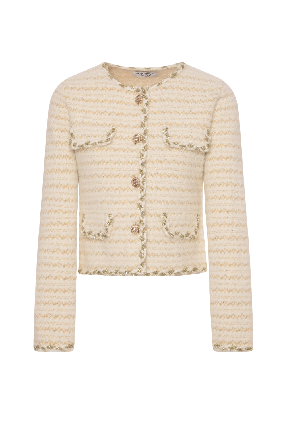 Knitted cardigan regular fit multicolor