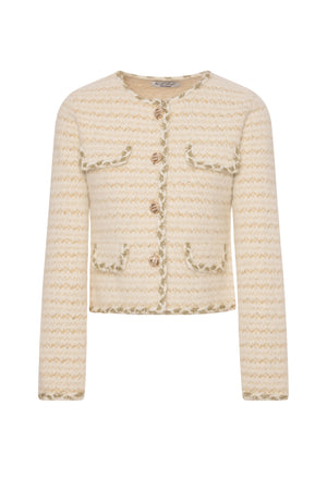 Knitted cardigan regular fit multicolor