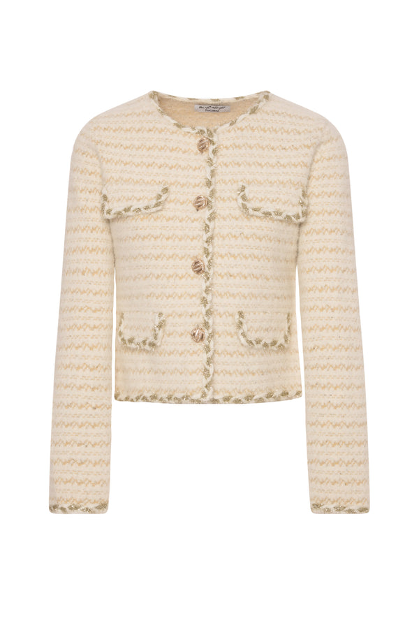 Knitted cardigan regular fit multicolor