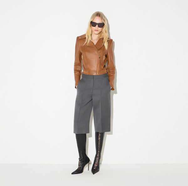 Giacca biker in pelle