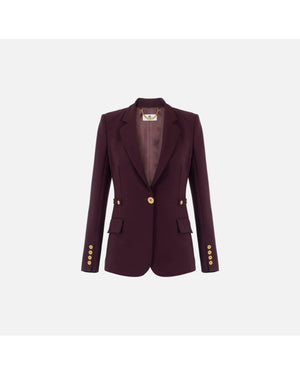 Elisabetta Franchi Bordeaux Jacket GI17556E2-EA4 🟢