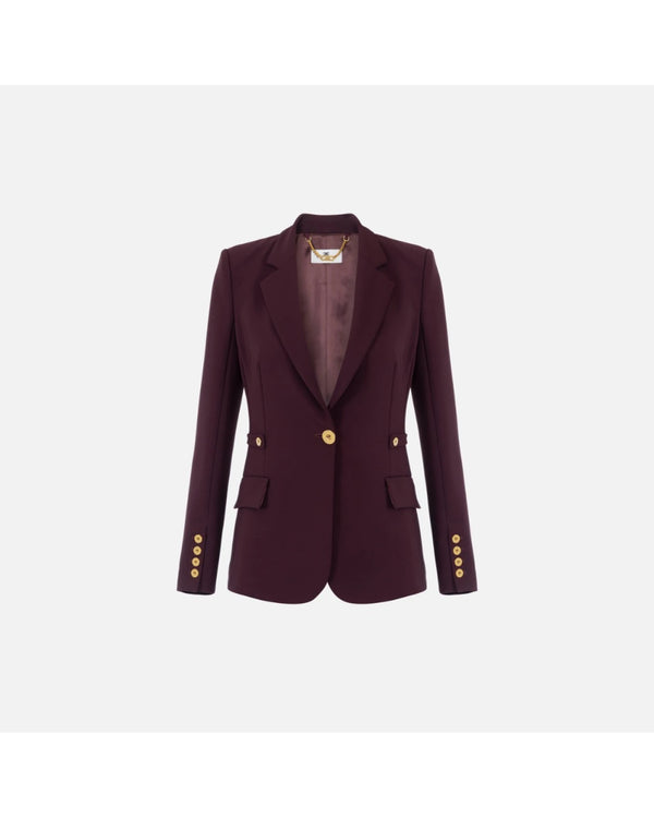 Elisabetta Franchi Bordeaux Jacket GI17556E2-EA4 🟢