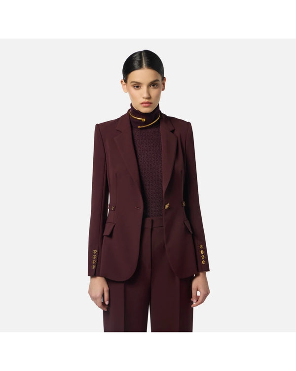 Elisabetta Franchi Bordeaux Jacket GI17556E2-EA4 🟢