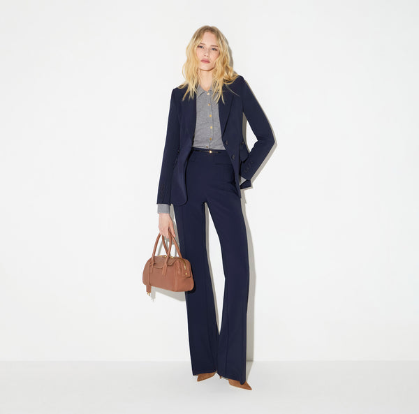 Jacket in double layer stretch crêpe fabric