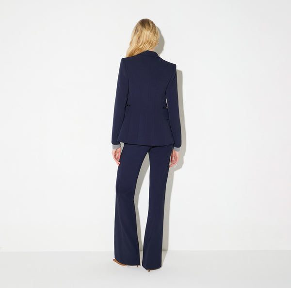 Jacket in double layer stretch crêpe fabric