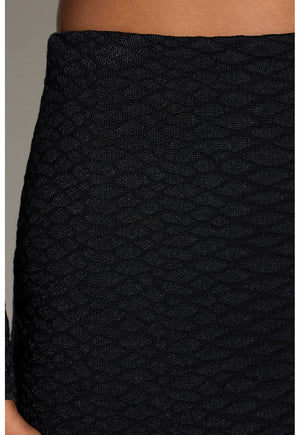 ELISABETTA FRANCHI SNAKE-PATTERN KNIT SKIRT BLK GK10S67E2