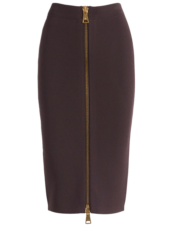 Elisabetta Franchi chocolate-colored Elisabetta Franchi skirt