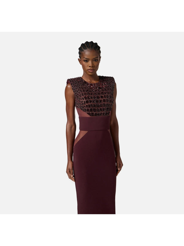 ELISABETTA FRANCHI Abito Donna AB83457E2 EA4 MERLOT