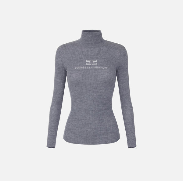 Dolcevita in maglia a costine