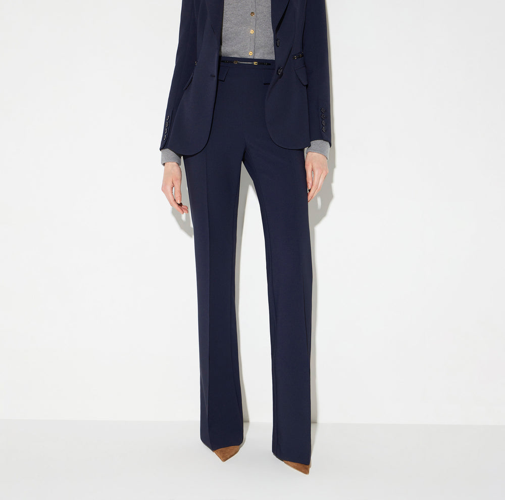 Pantaloni in doppio crêpe stretch