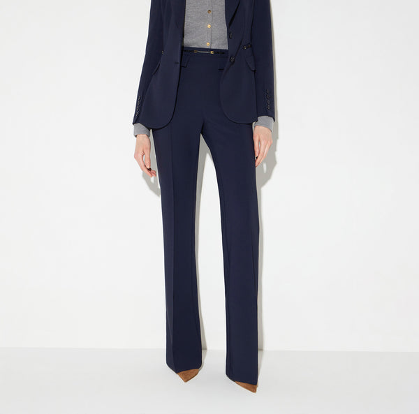 Pantaloni in doppio crêpe stretch