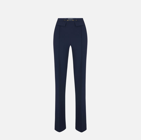 Pantaloni in doppio crêpe stretch