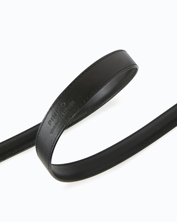 Love Birds thin leather belt 2cm